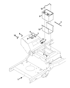 Part Location Diagram of 747-05505 Cub Cadet Battery Rod